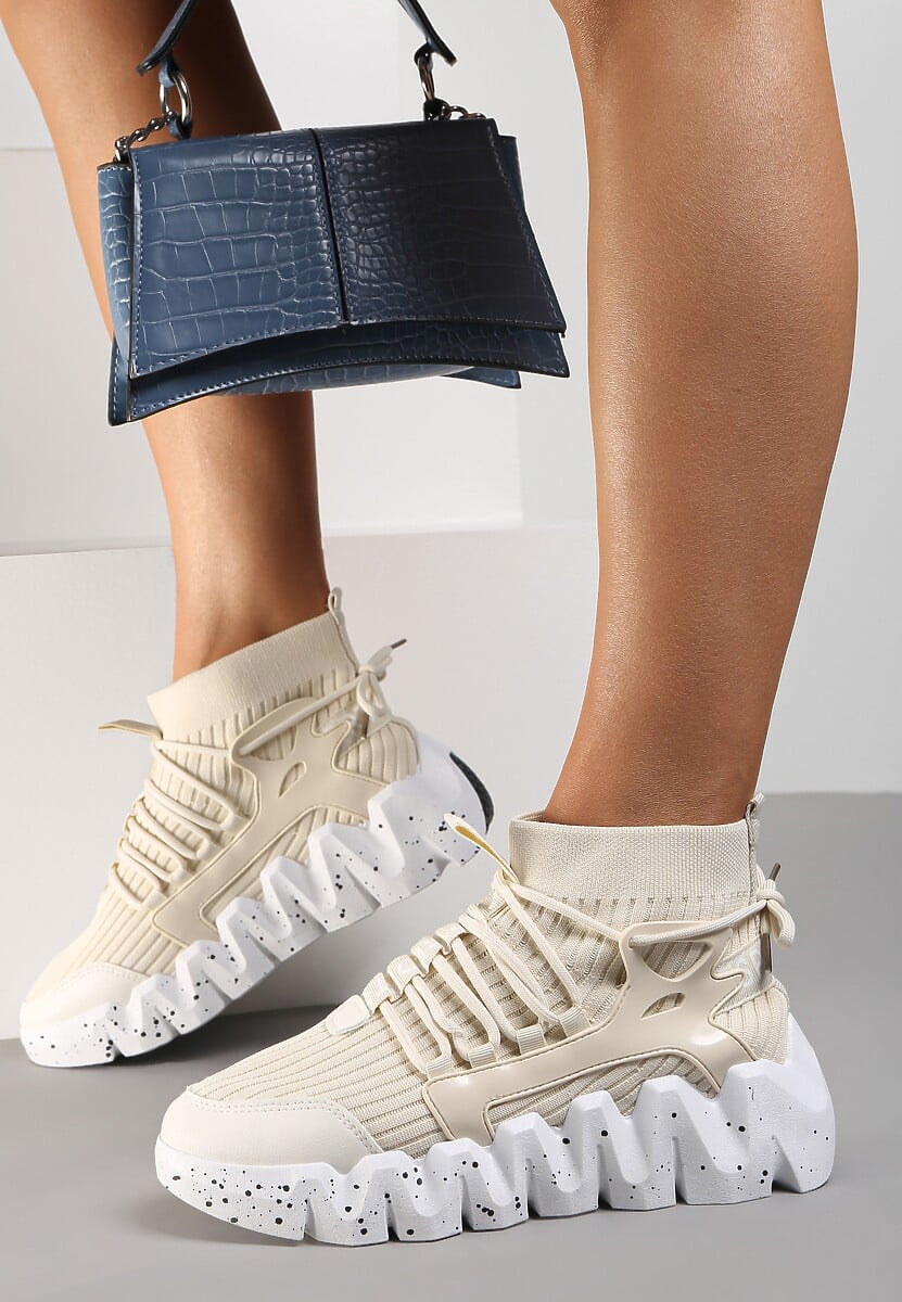 Beżowe Sneakersy Chrysialla