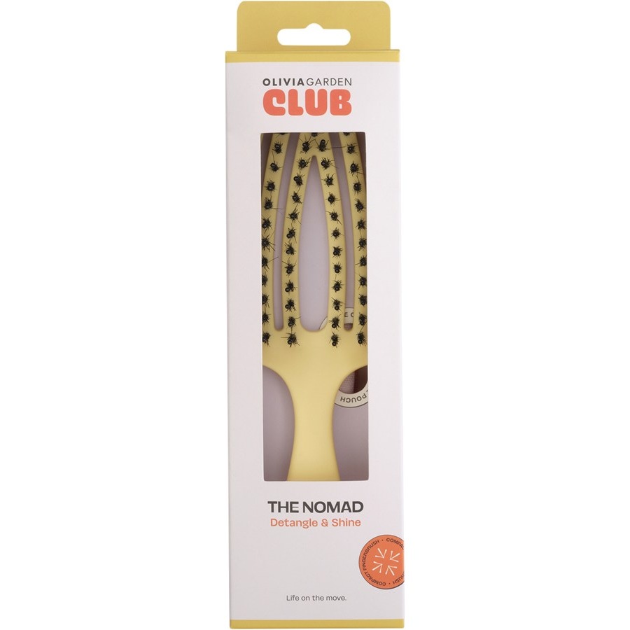 Olivia Garden Club THE NOMAD Detangling & Shine Fingerbrush​ Yellow