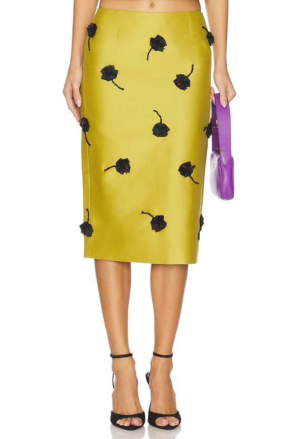 Back Slit Straight Skirt