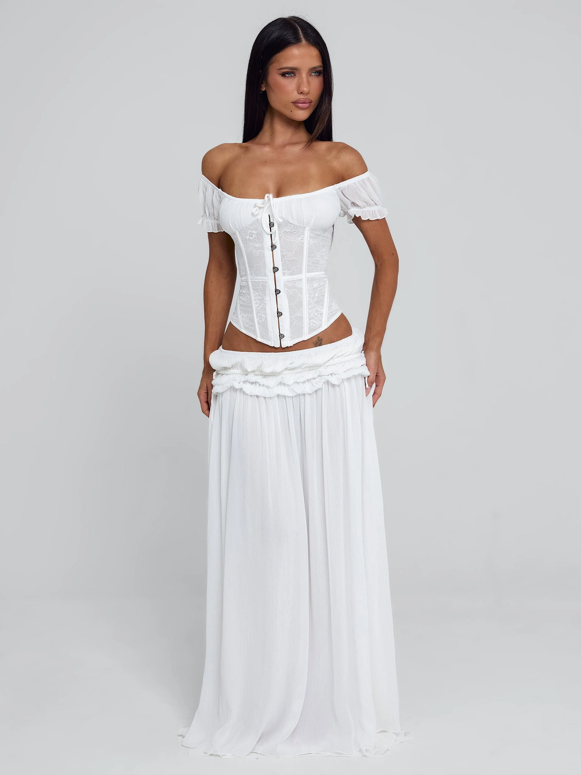 Lubela-Maxi-Skirt-White