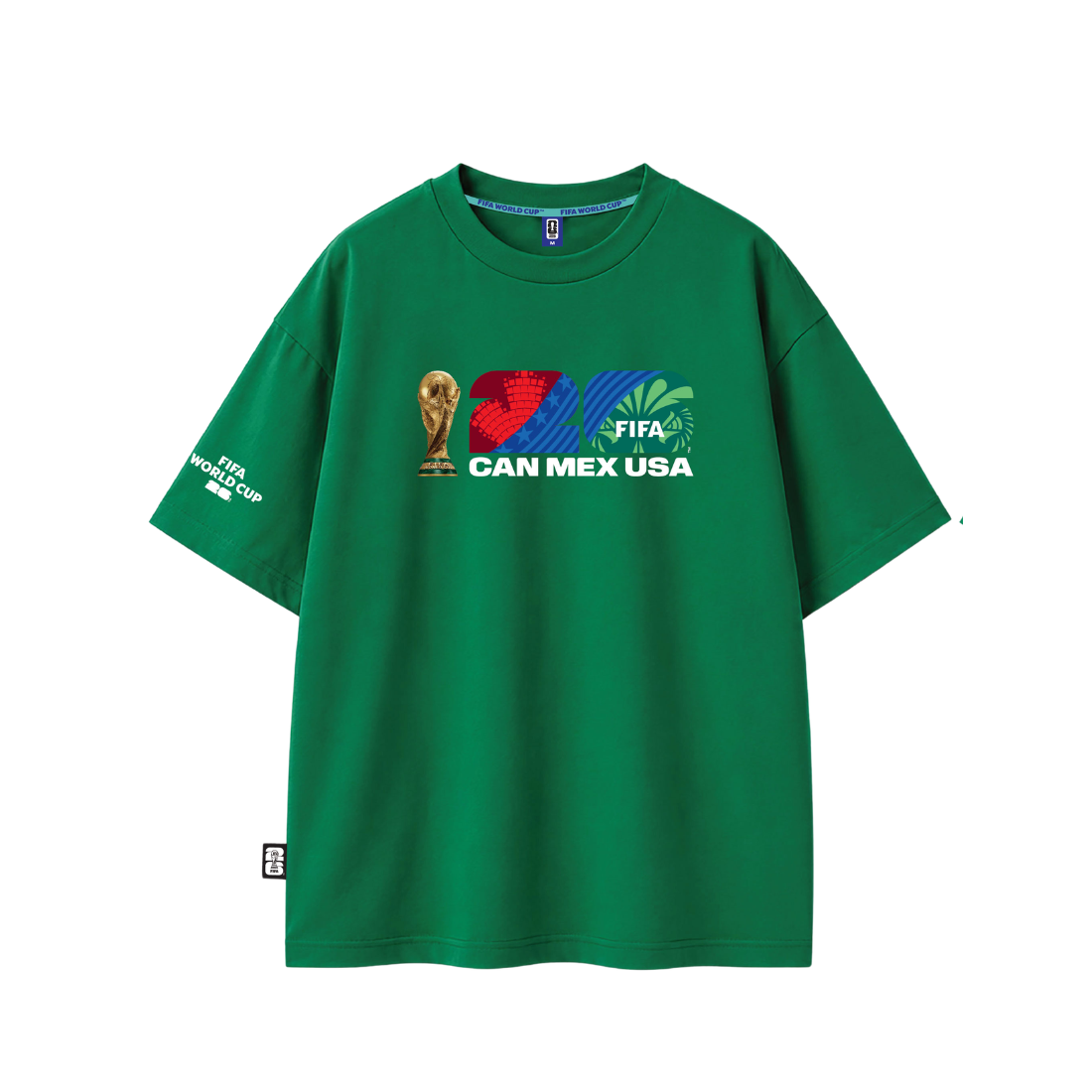 WORLD CUP Oversize Men S/S Round Neck Green EST1108-3-GRN