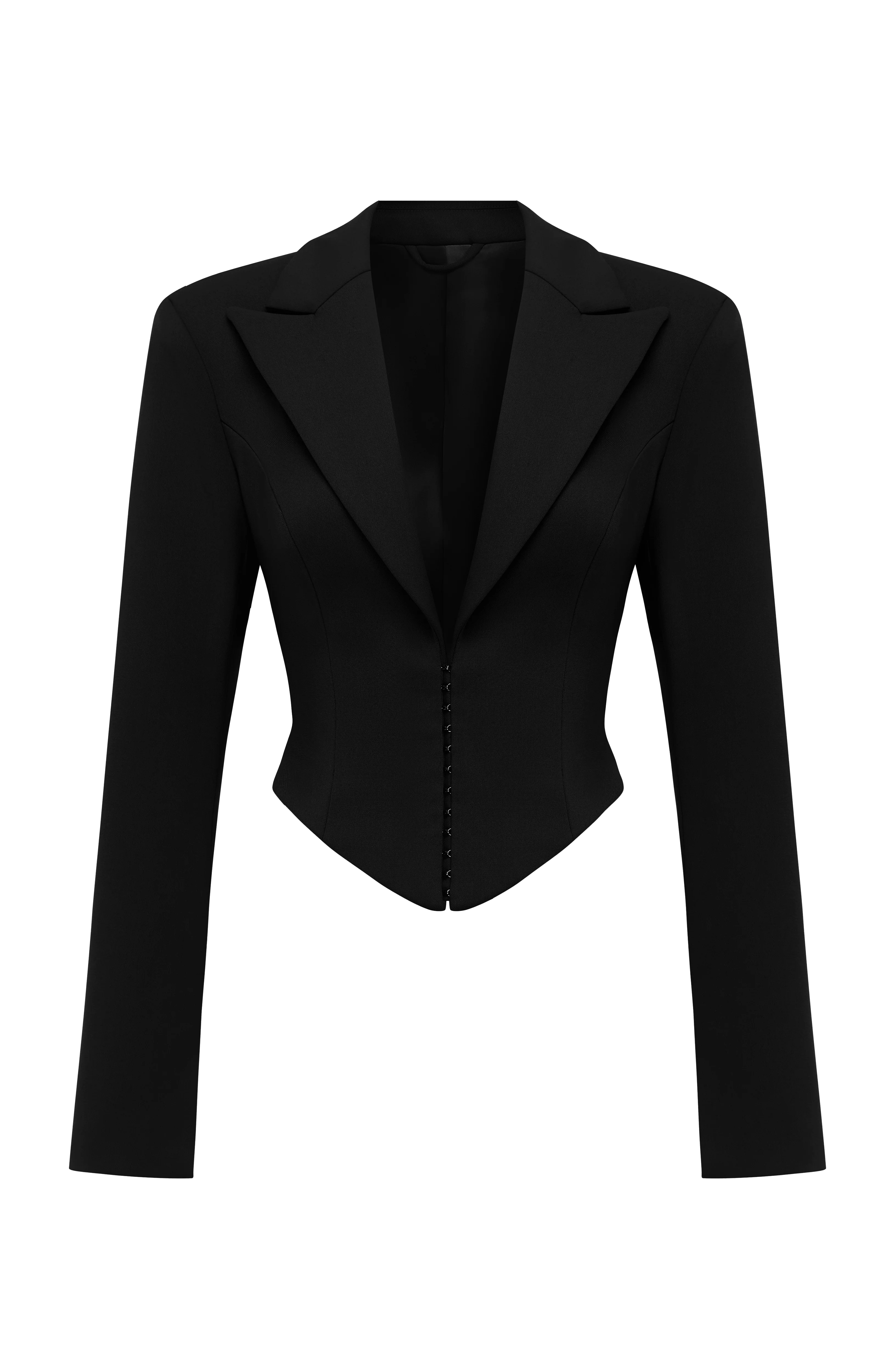 Agatha Cropped Blazer - Black