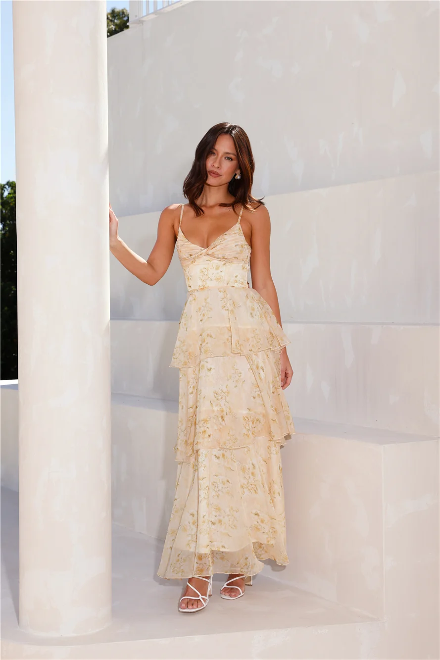 Sun Shining Through Maxi Dress Yellow
