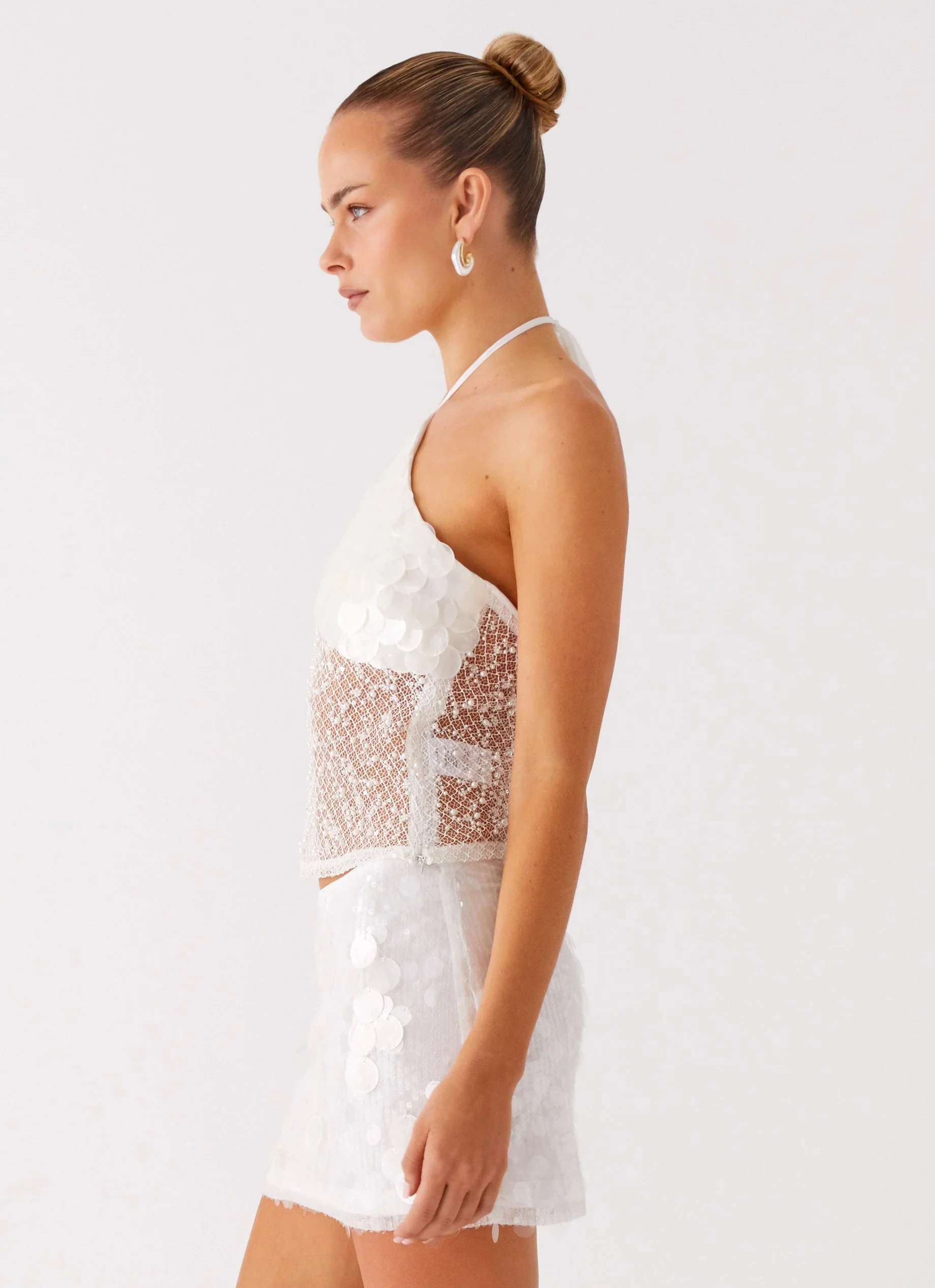 Shelly Halter Top - White