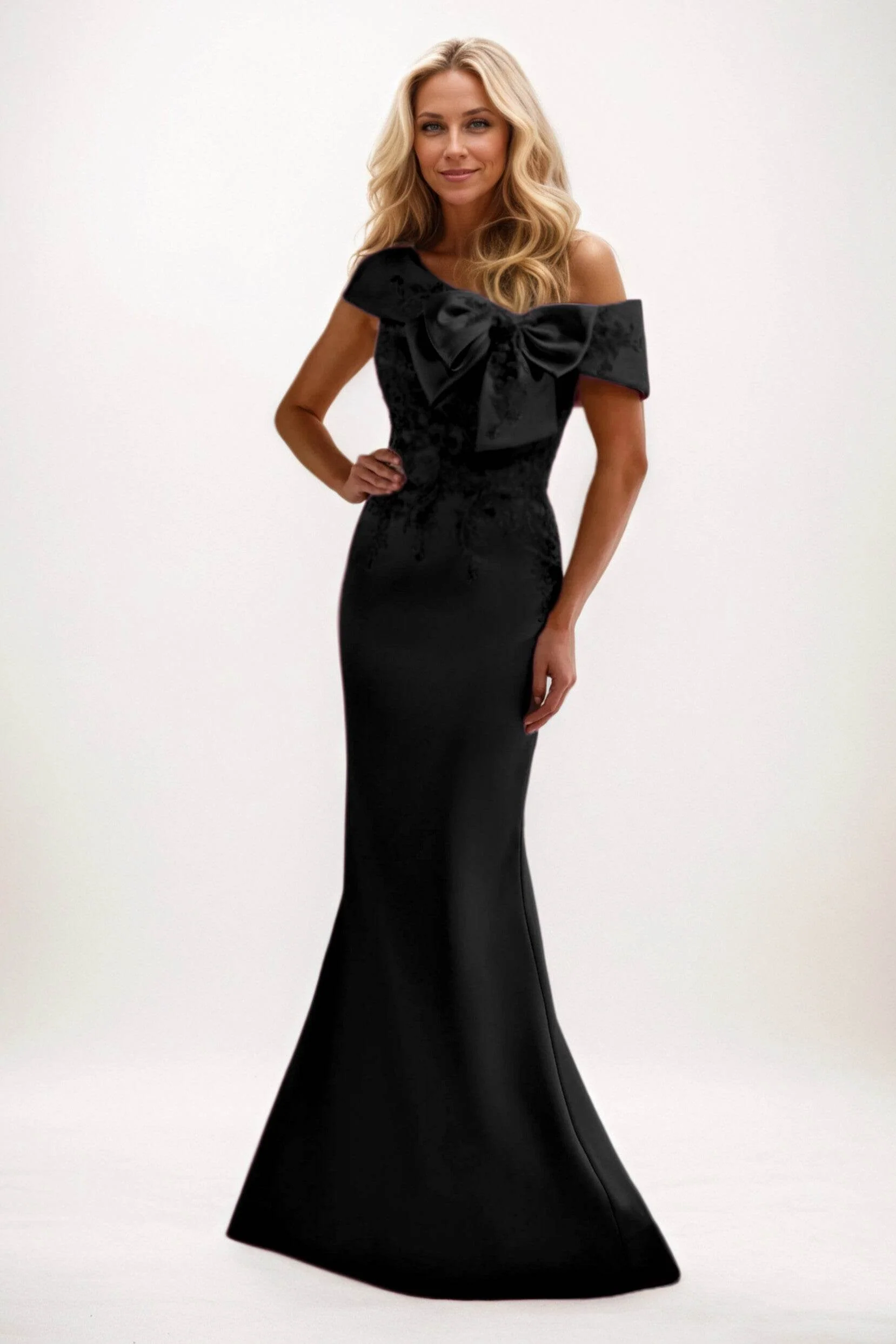 Trumpet-Mermaid Maxi Satin Mother of the Bride Dresses CM0398