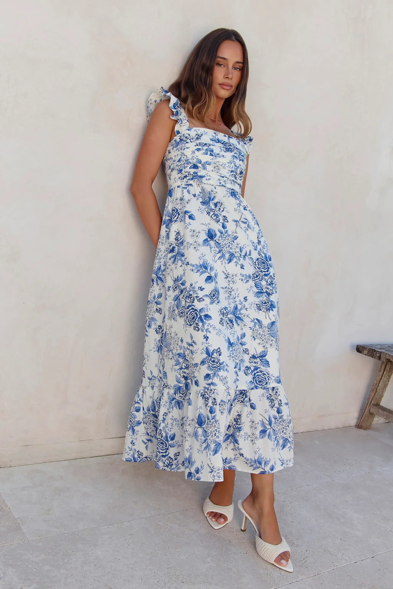 Bloom By Bloom Maxi Dress Blue
