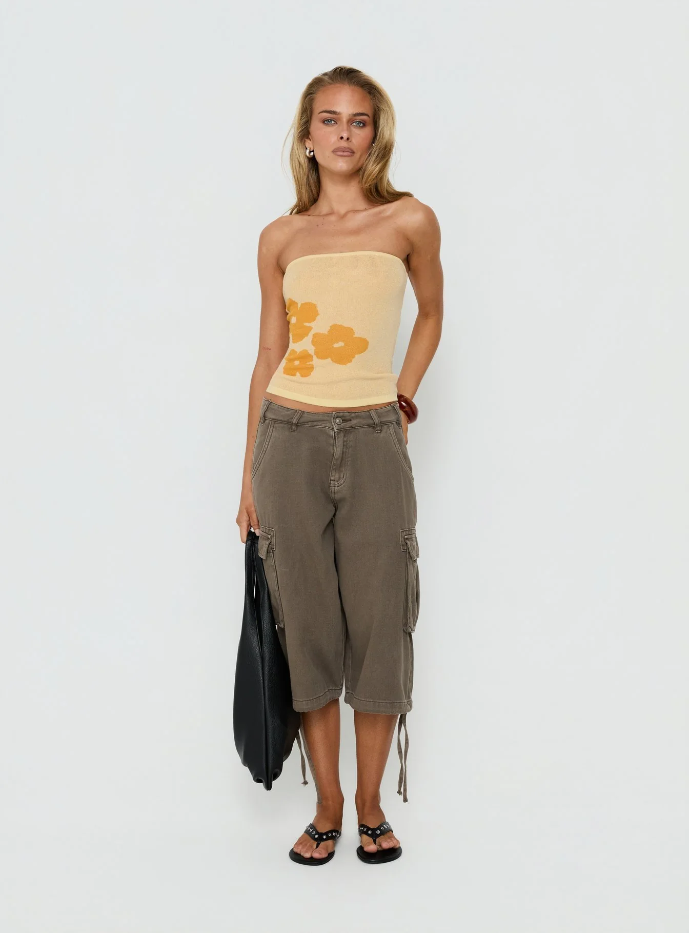 Ikani Strapless Knit Top Sorbet