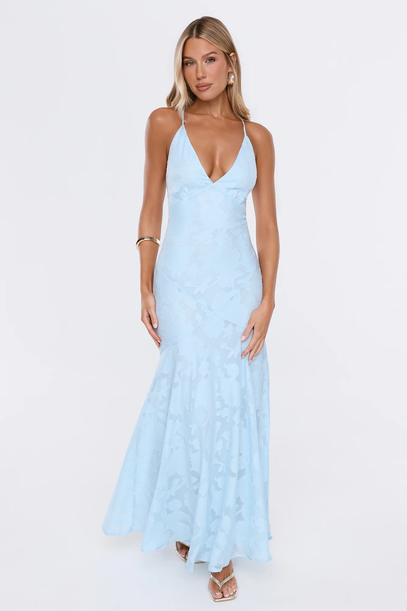 No Early Nights Maxi Dress Light Blue