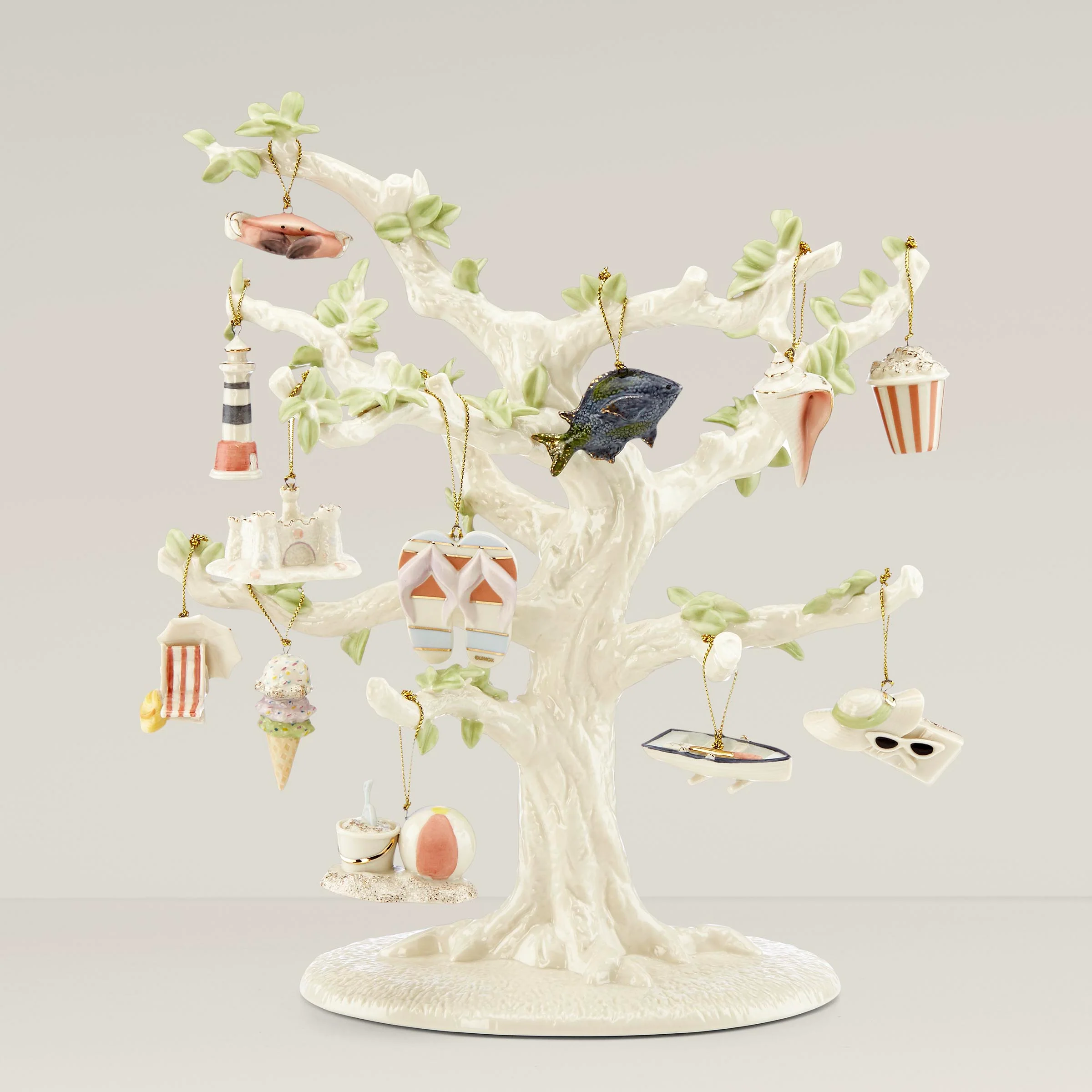 Summer 12-Piece Mini Ornament & Tree Set