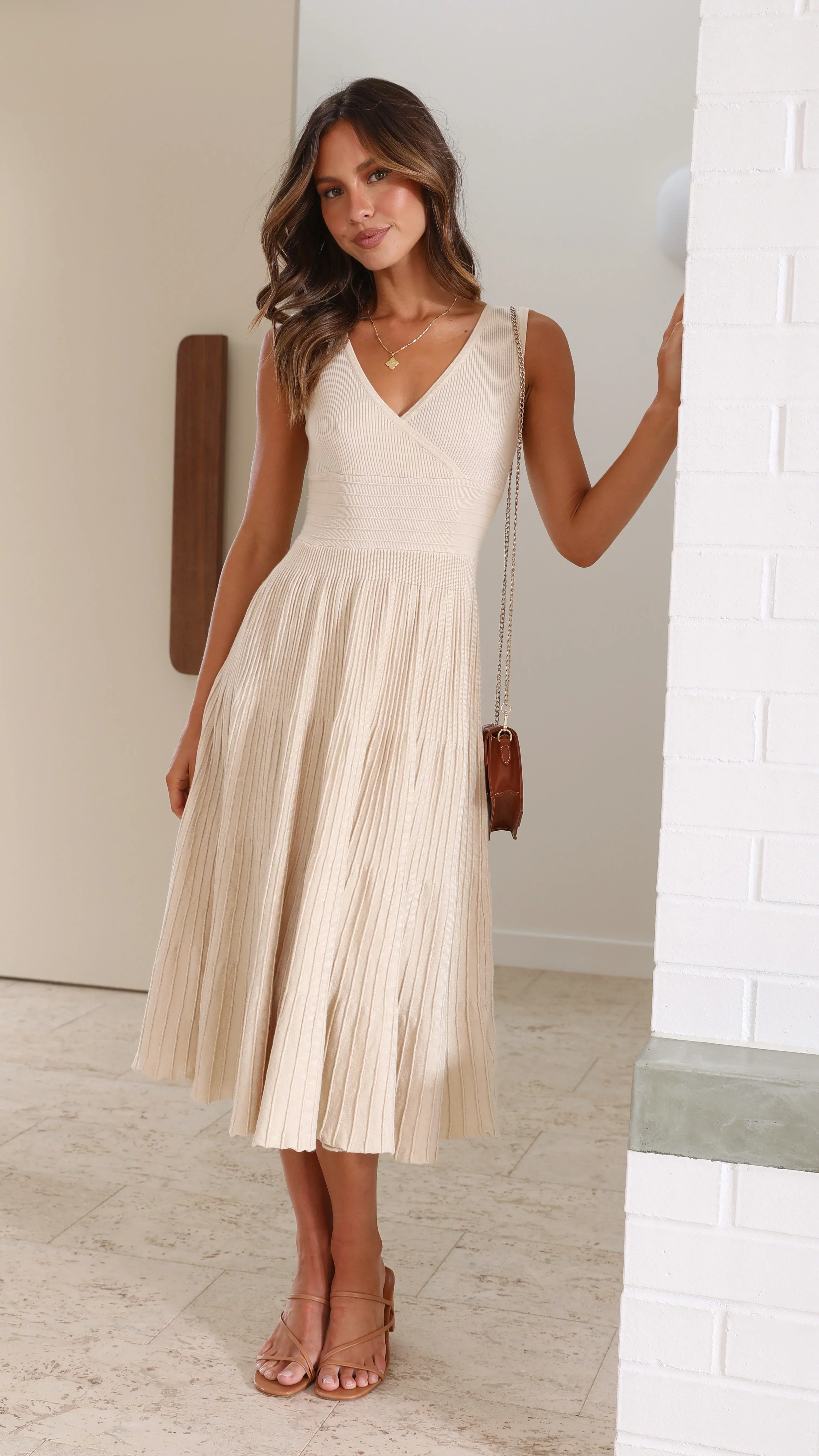 Jayde Knit Dress - Beige