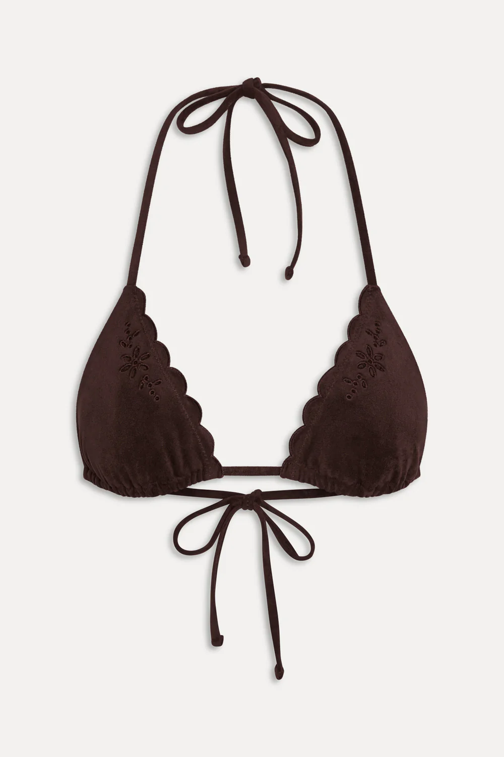 Nick Suede Triangle Bikini Top - Desert Suede