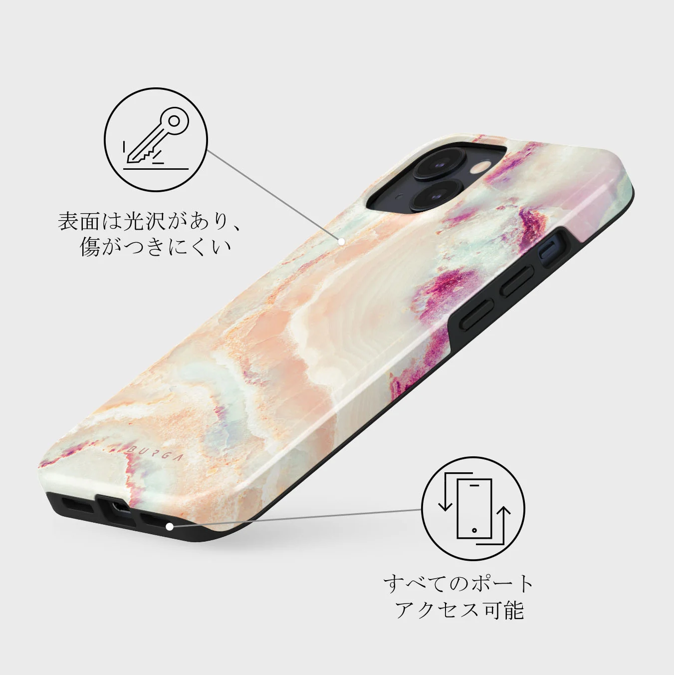Berry Sorbet - Girly iPhone 13 Mini ケース