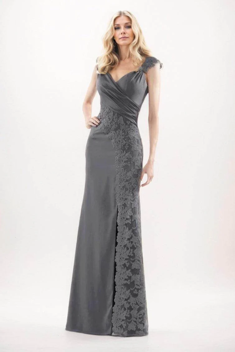 Sheath-Column Maxi Chiffon Mother Of The Bride Dress CM0275