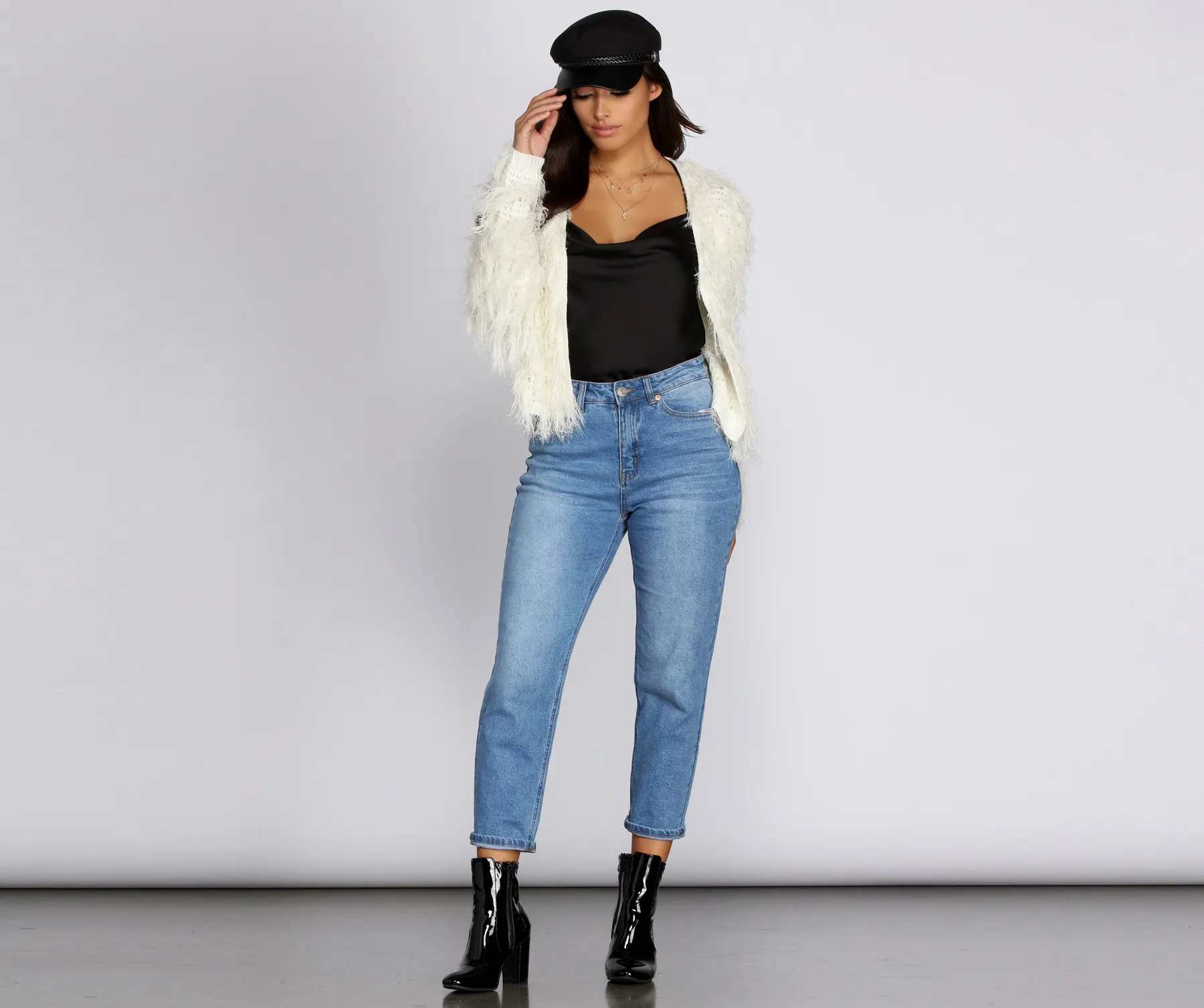 Swag in Shag Knit Cardigan