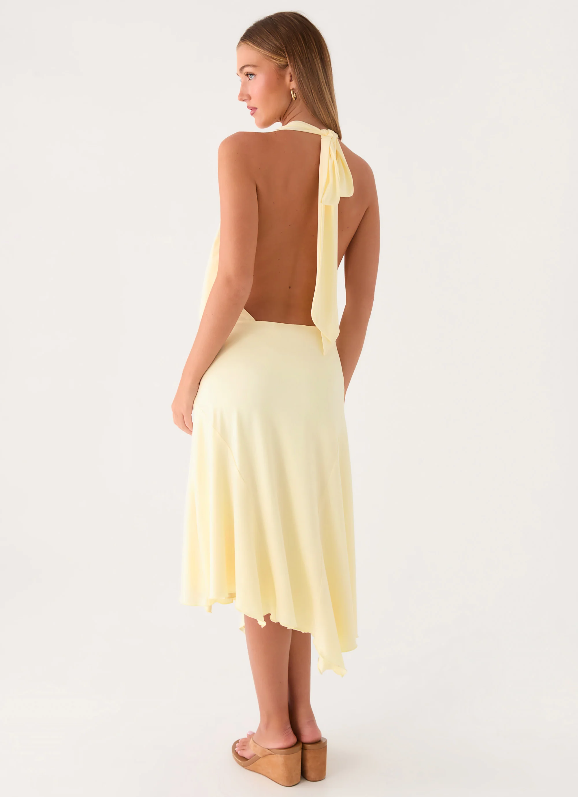 Ignite It Midi Dress - Lemon