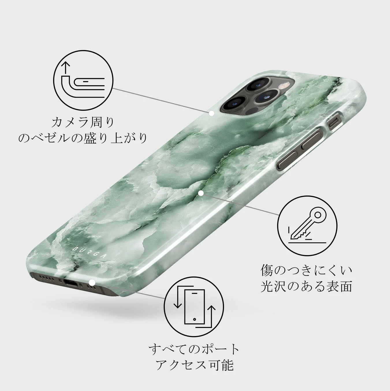 Pistachio Cheesecake - Green iPhone 12 Pro ケース