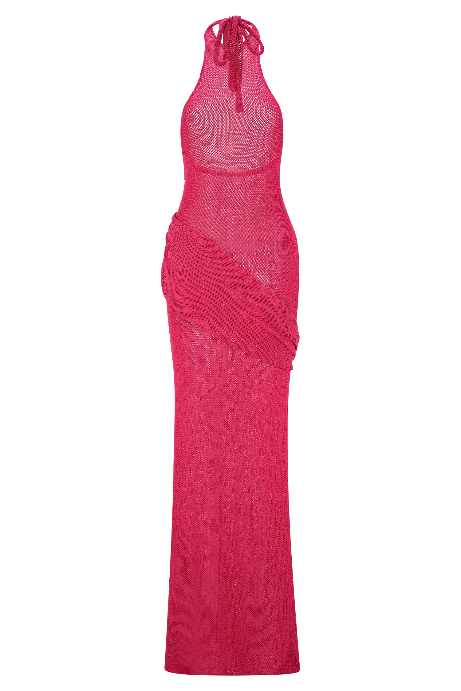 Reece Halter Knit Maxi Dress - Dragonfruit