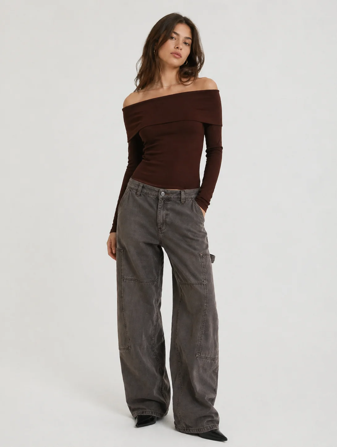 Foldover Off-The-Shoulder Top