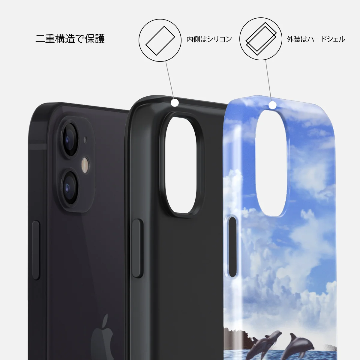 Retro Splash - iPhone 12 ケース