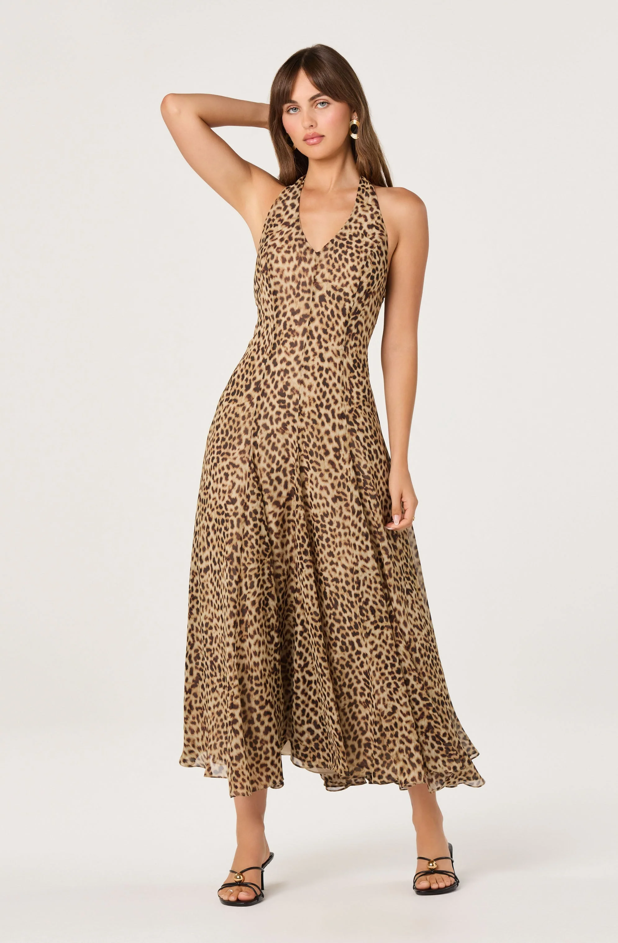 Myra V-Neck Halter  Maxi Dress