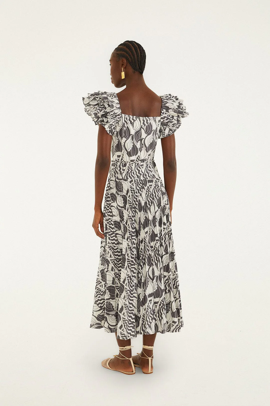 Sand Seashell Serenade Pleated Maxi Dress