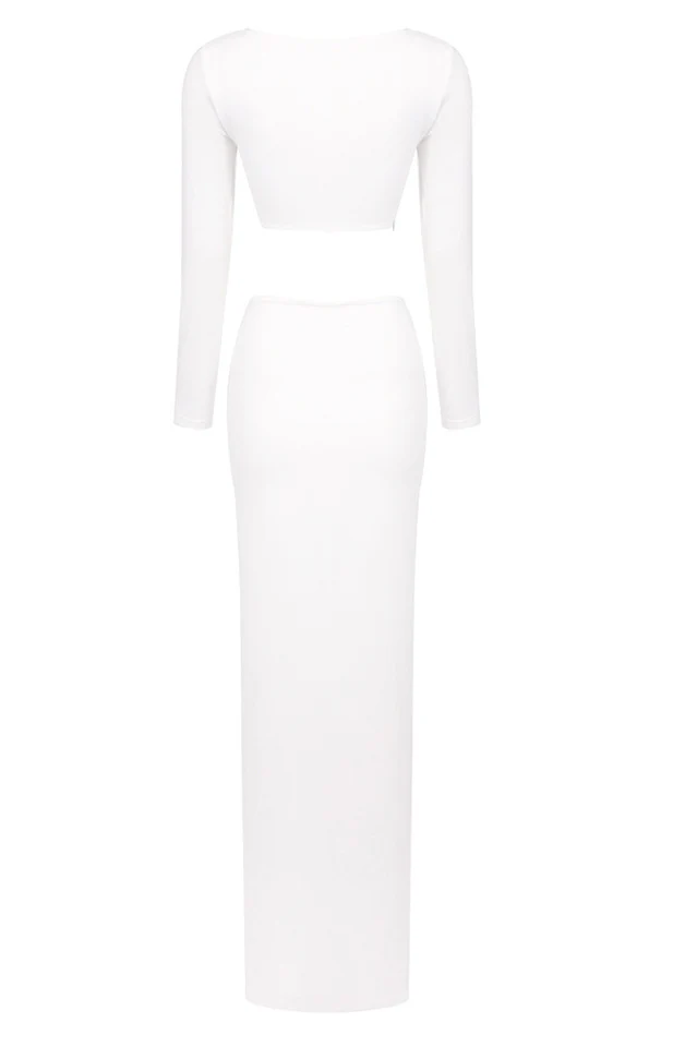 Rose High Split Maxi Dress
