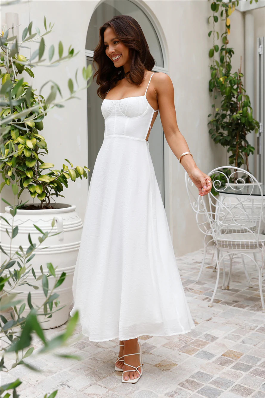 Giving Hugs Dress White - luluinthesky