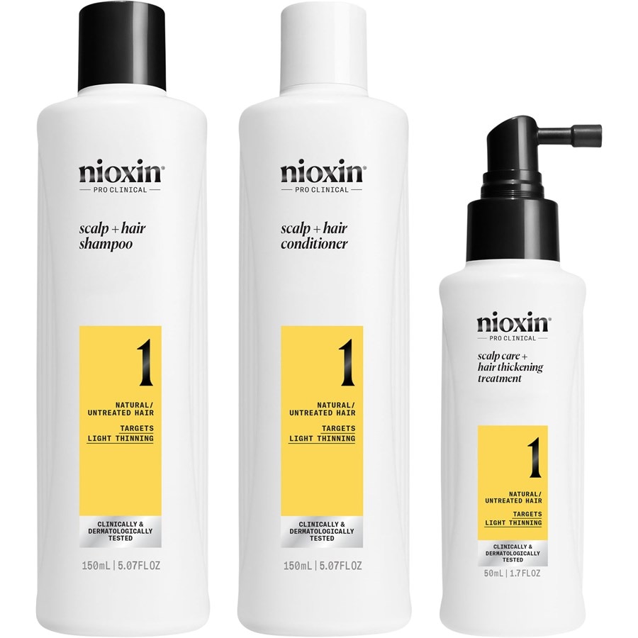 Nioxin Naturalne, subtelnie przerzedzone włosy Zestaw 3-stopniowy