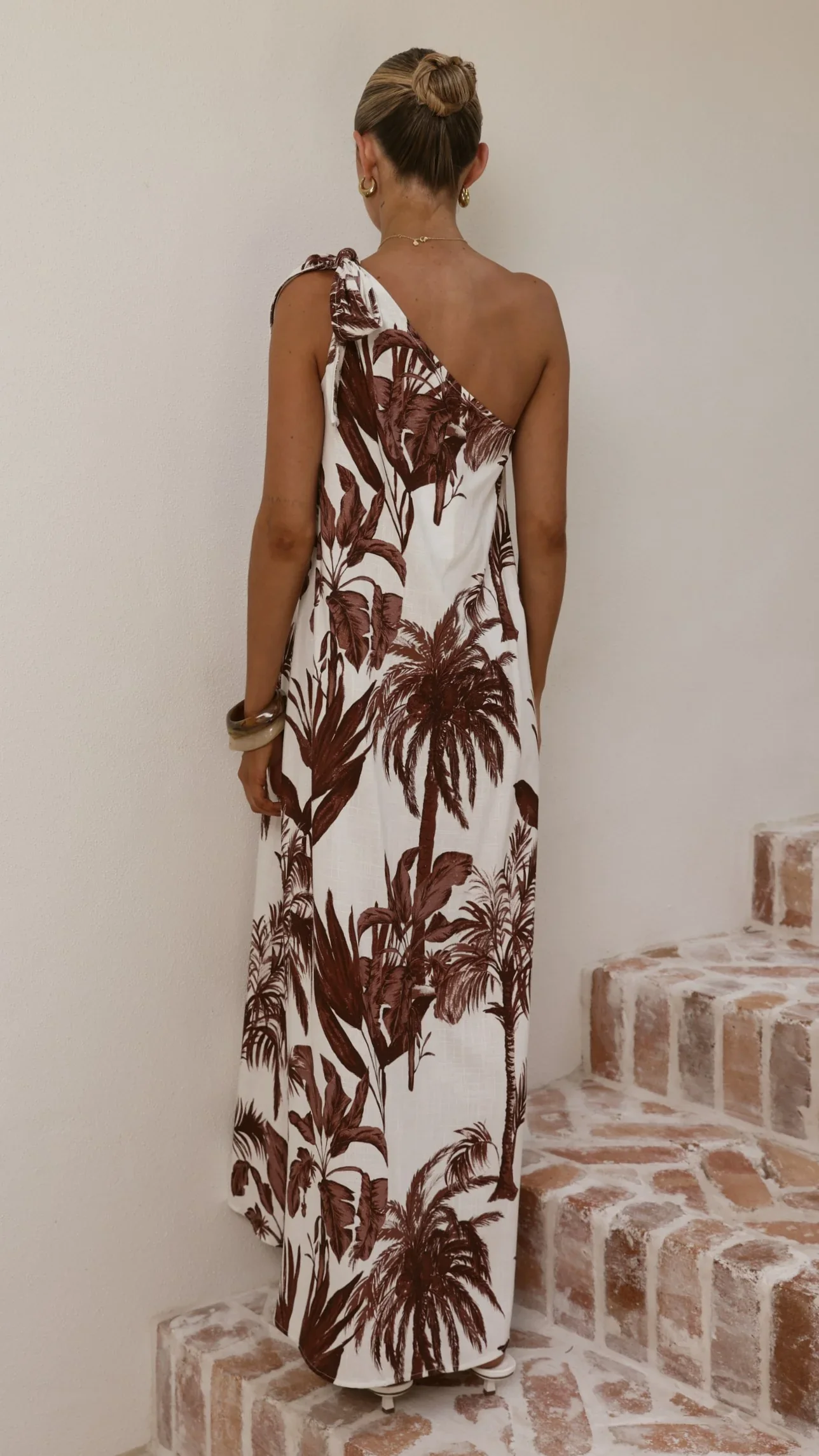 Karolina One Shoulder Maxi Dress - Ipanema Print