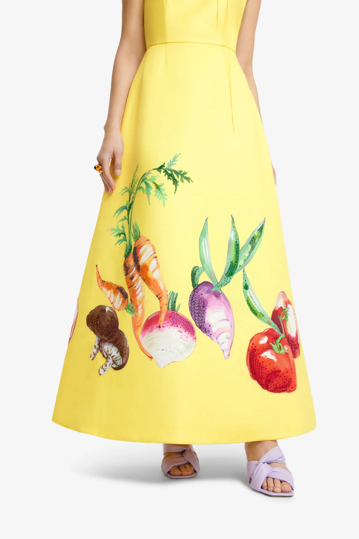 Rianne Appliqué Maxi Dress - Harvest Print
