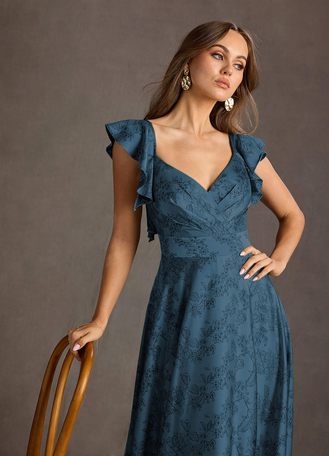 Leilani Navy Black Maxi Dress