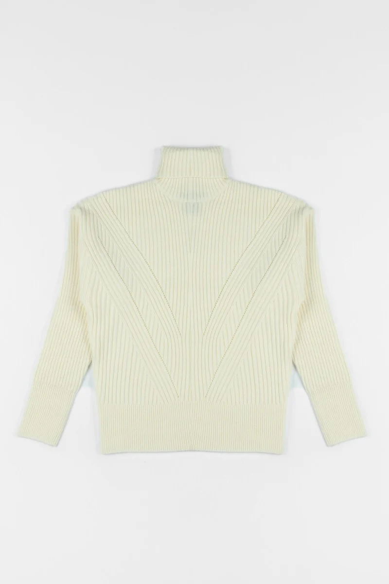 Chunky Ribbed Turtleneck Sweater