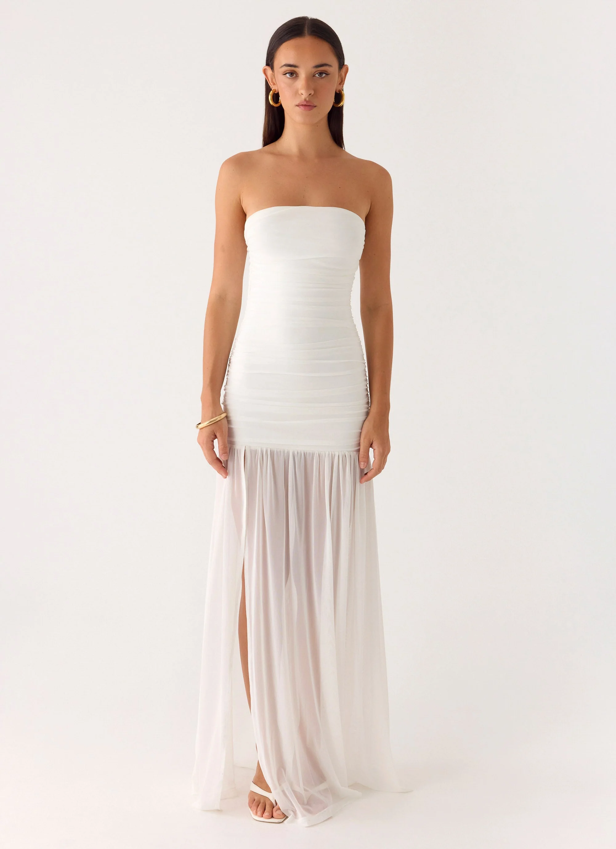 Savaya Maxi Dress - White - luluinthesky