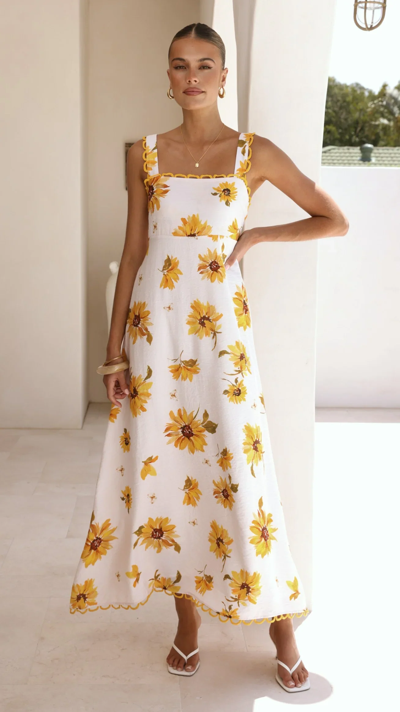 Milani Maxi Dress - Sunflower Print