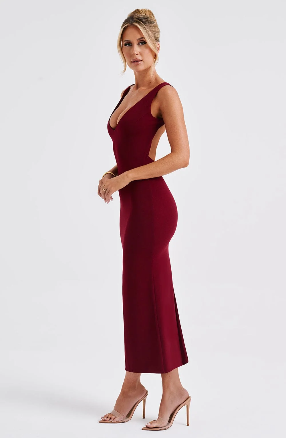 Lucinda Midi Dress - Burgundy