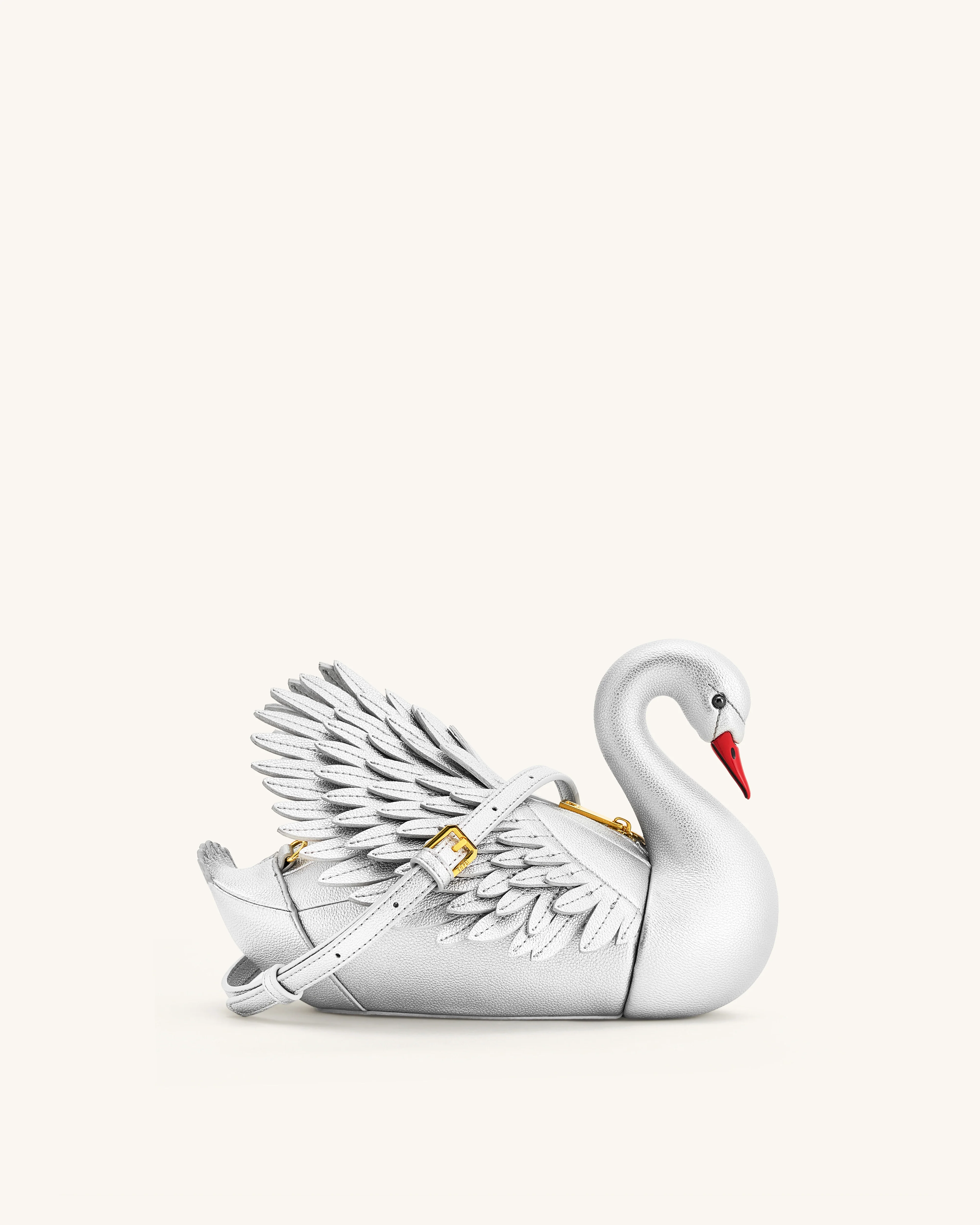Alani Swan Shaped Crossbody Bag - Silver