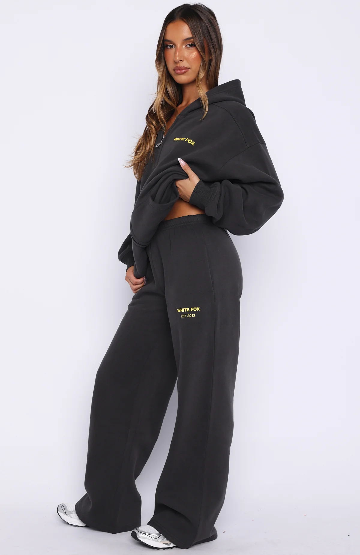 Proving Myself Wrong Wide Leg Sweatpants Charcoal