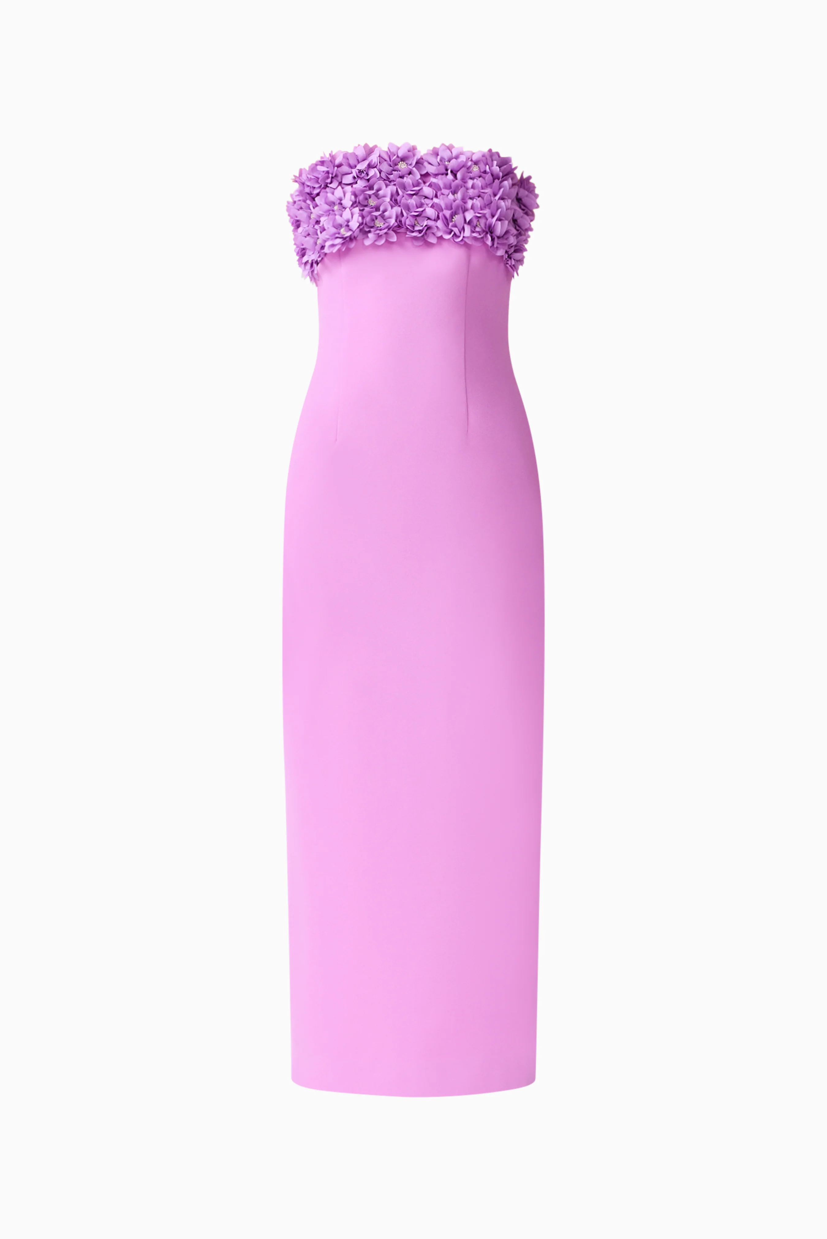 Solenne Column Midi Dress in Purple