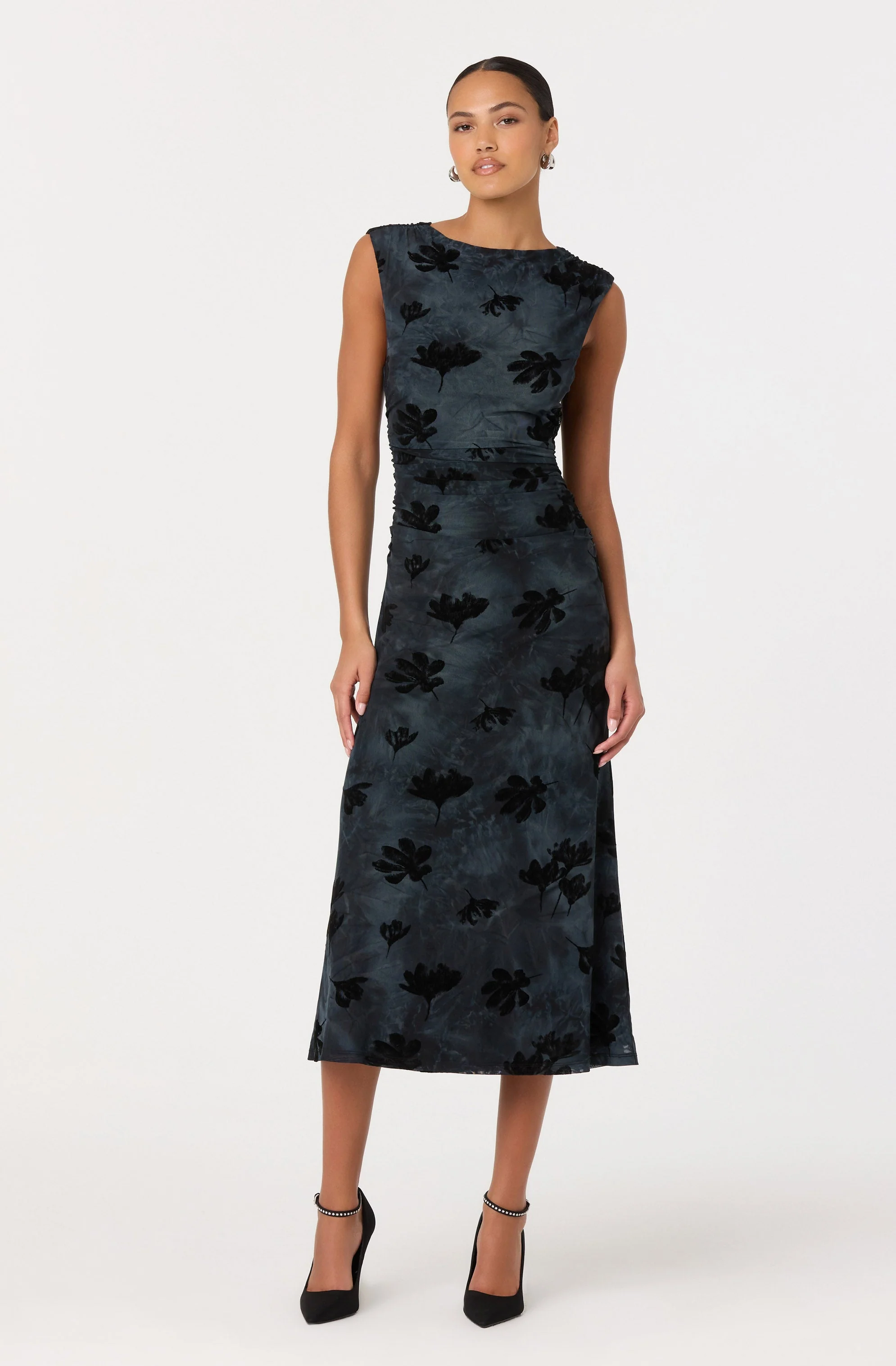 Tionne Floral Midi Dress - luluinthesky