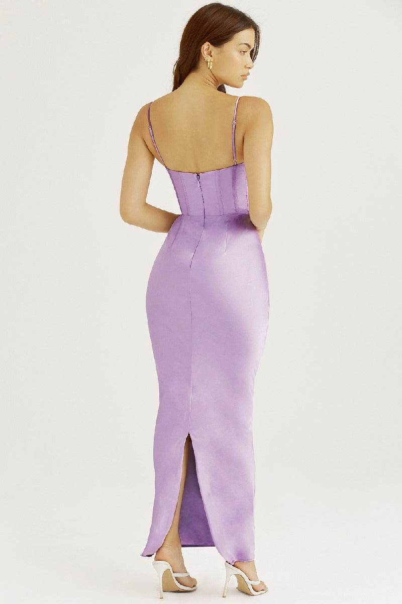 Sheath-Column Maxi Satin Formal Evening Dresses 684631475258