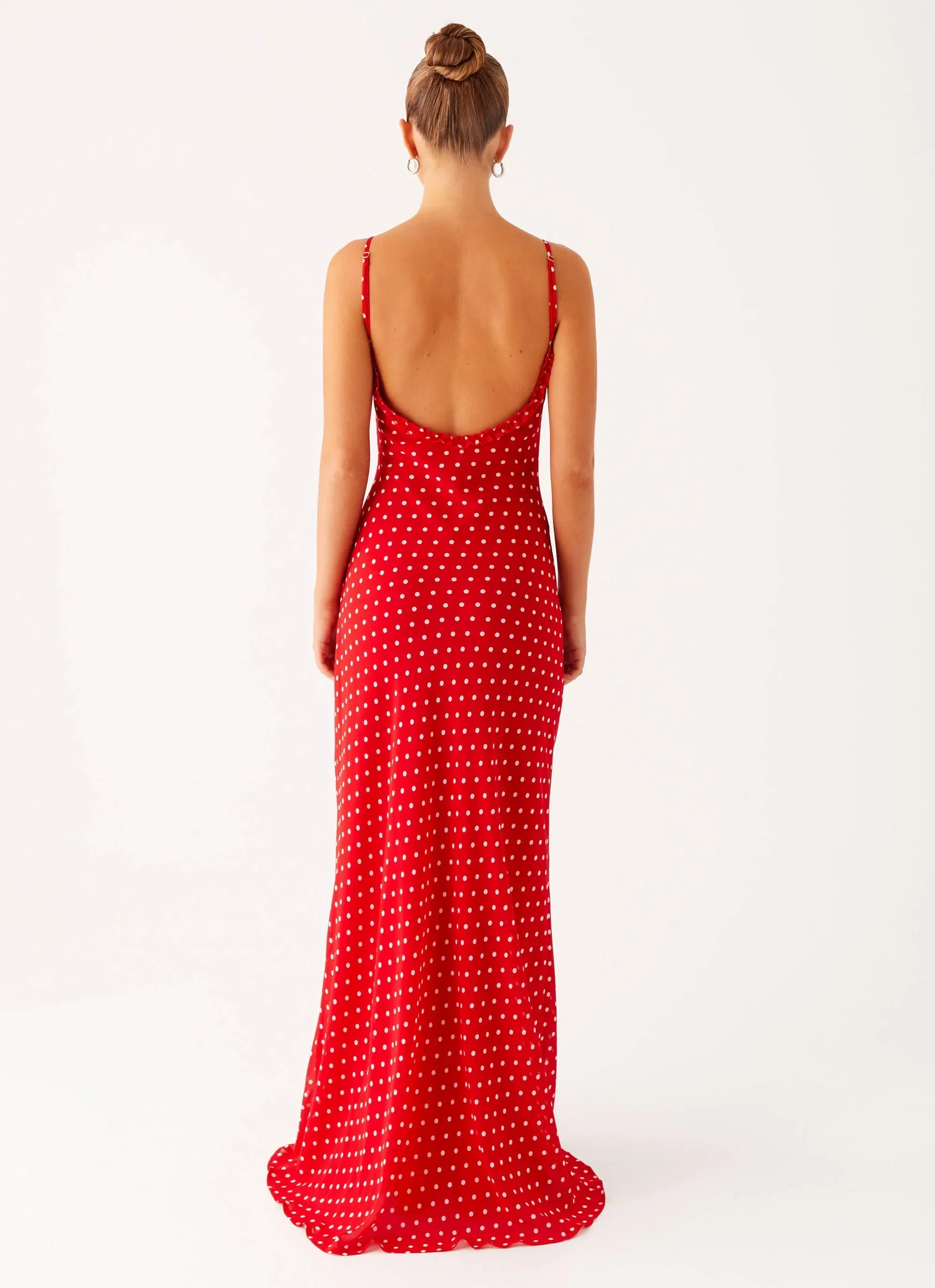 Pareo Maxi Dress - Red Polka Dot - luluinthesky