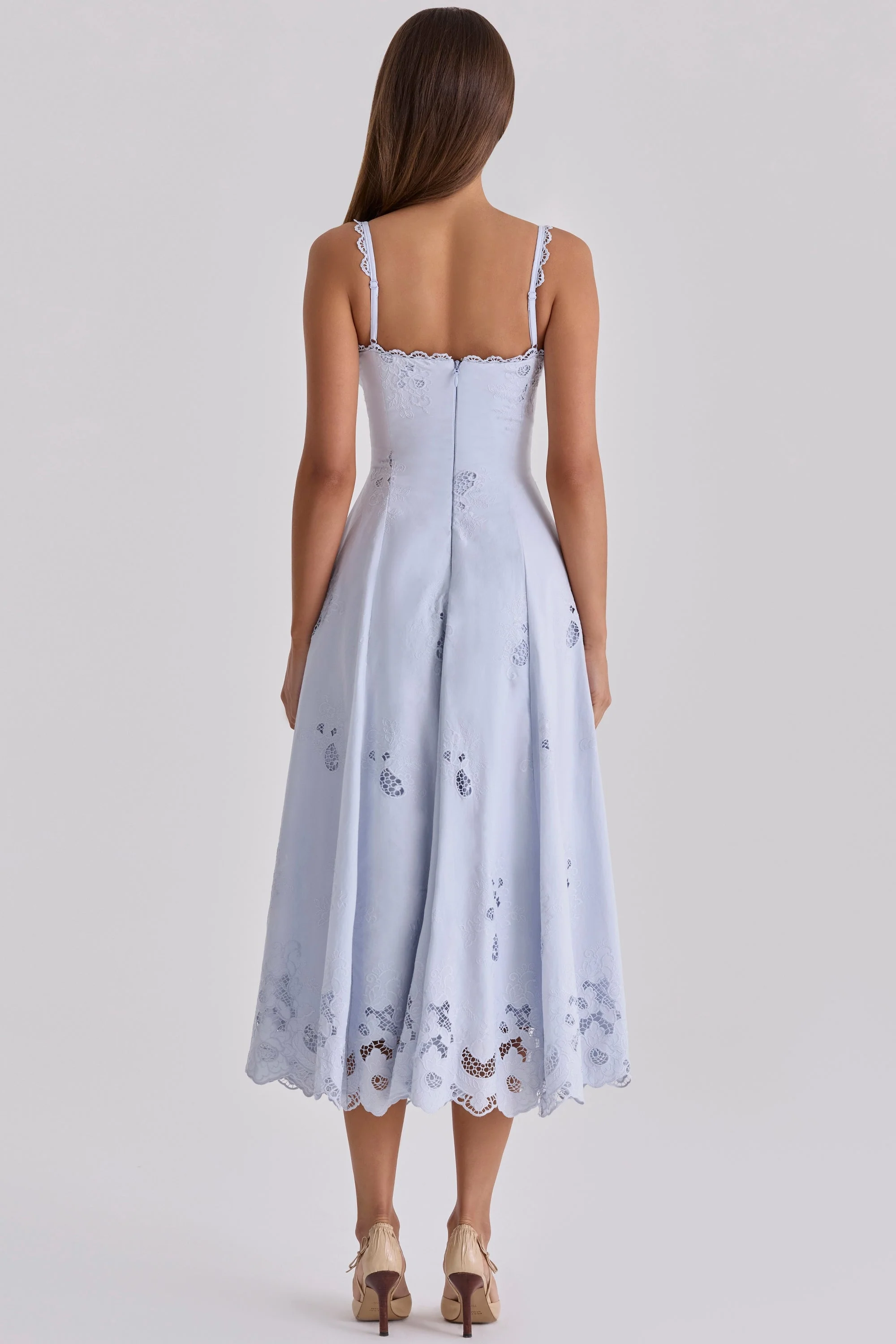 bluebell lace + cotton broderie anglais midi sundress