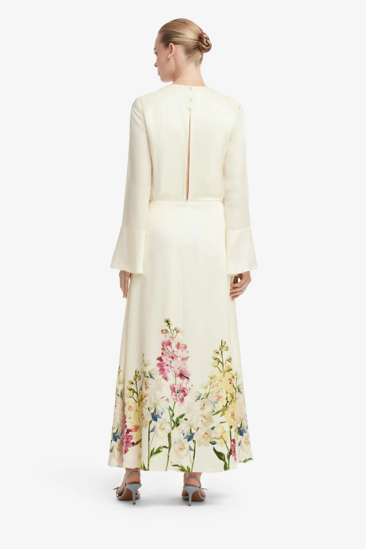 Kinsley Maxi Dress - Snapdragon Print in Snow