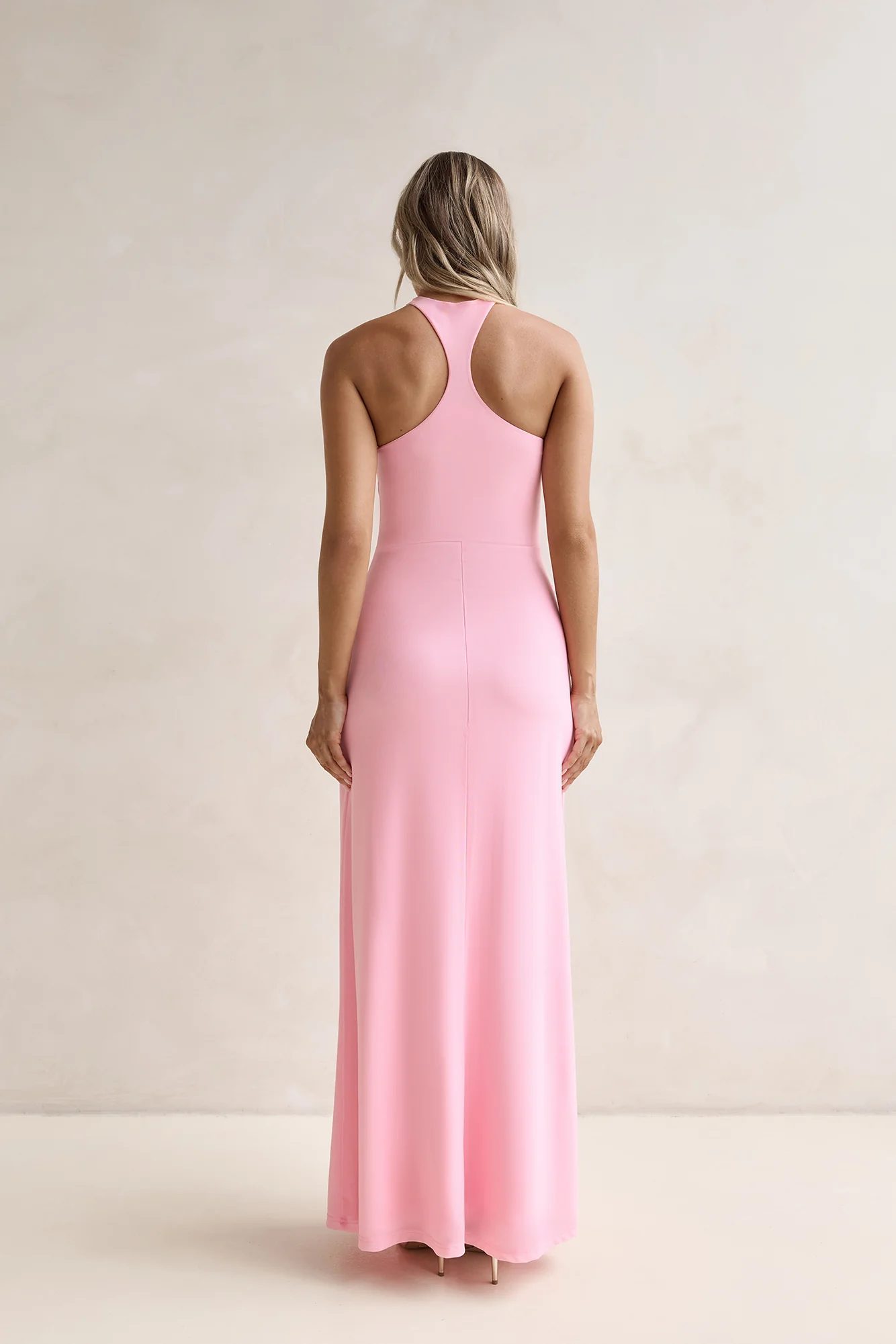 Lost In Dreams Mesh Maxi Dress Pink