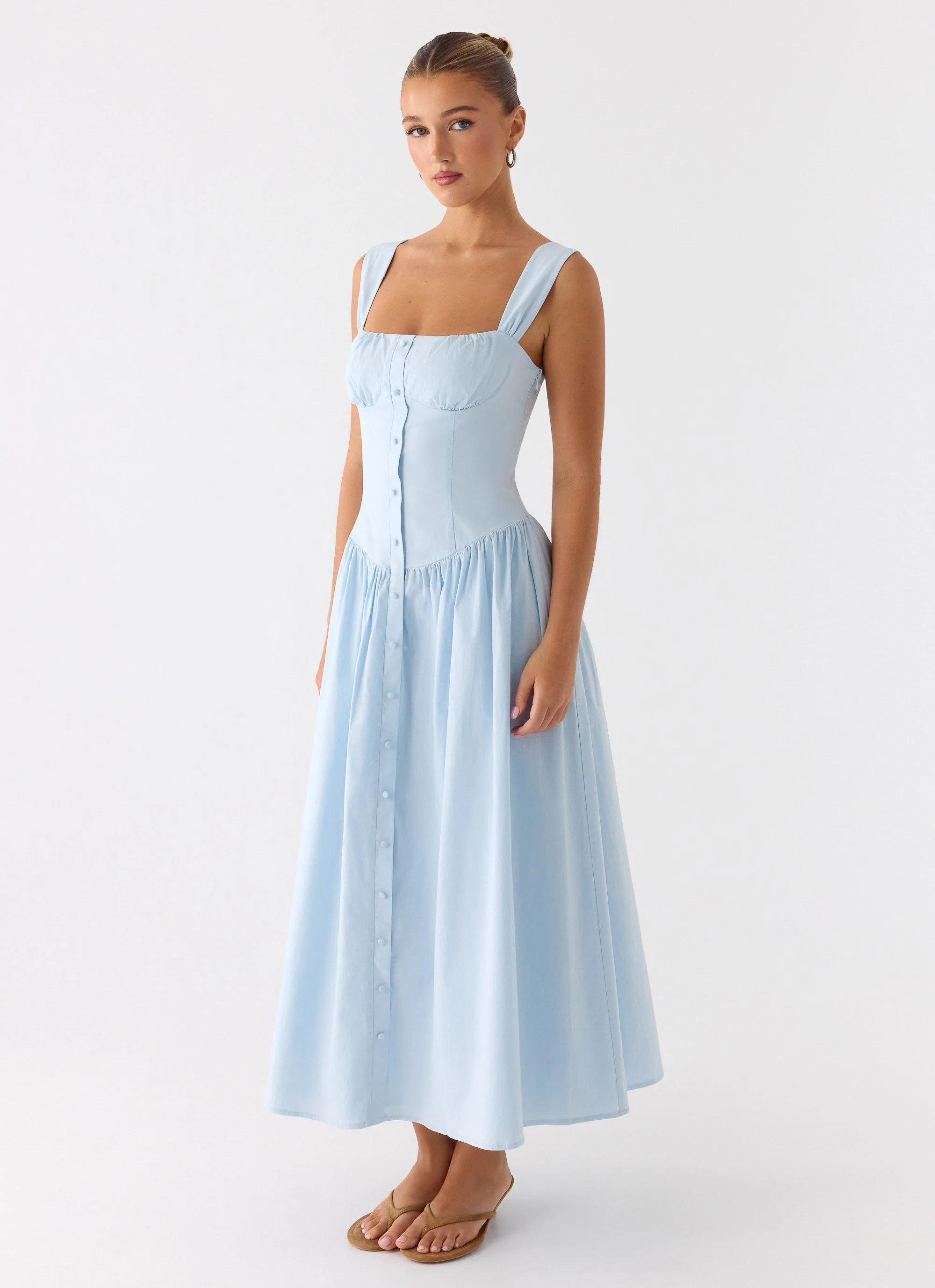 Emmalina Midi Dress - Blue