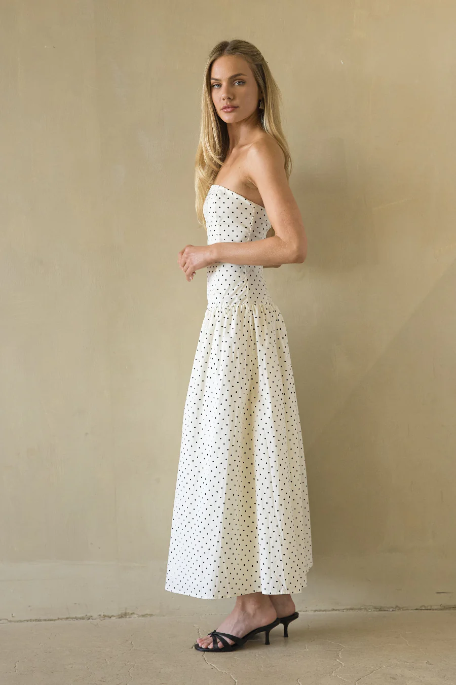 Joey Polka Dot Midi Dress - luluinthesky