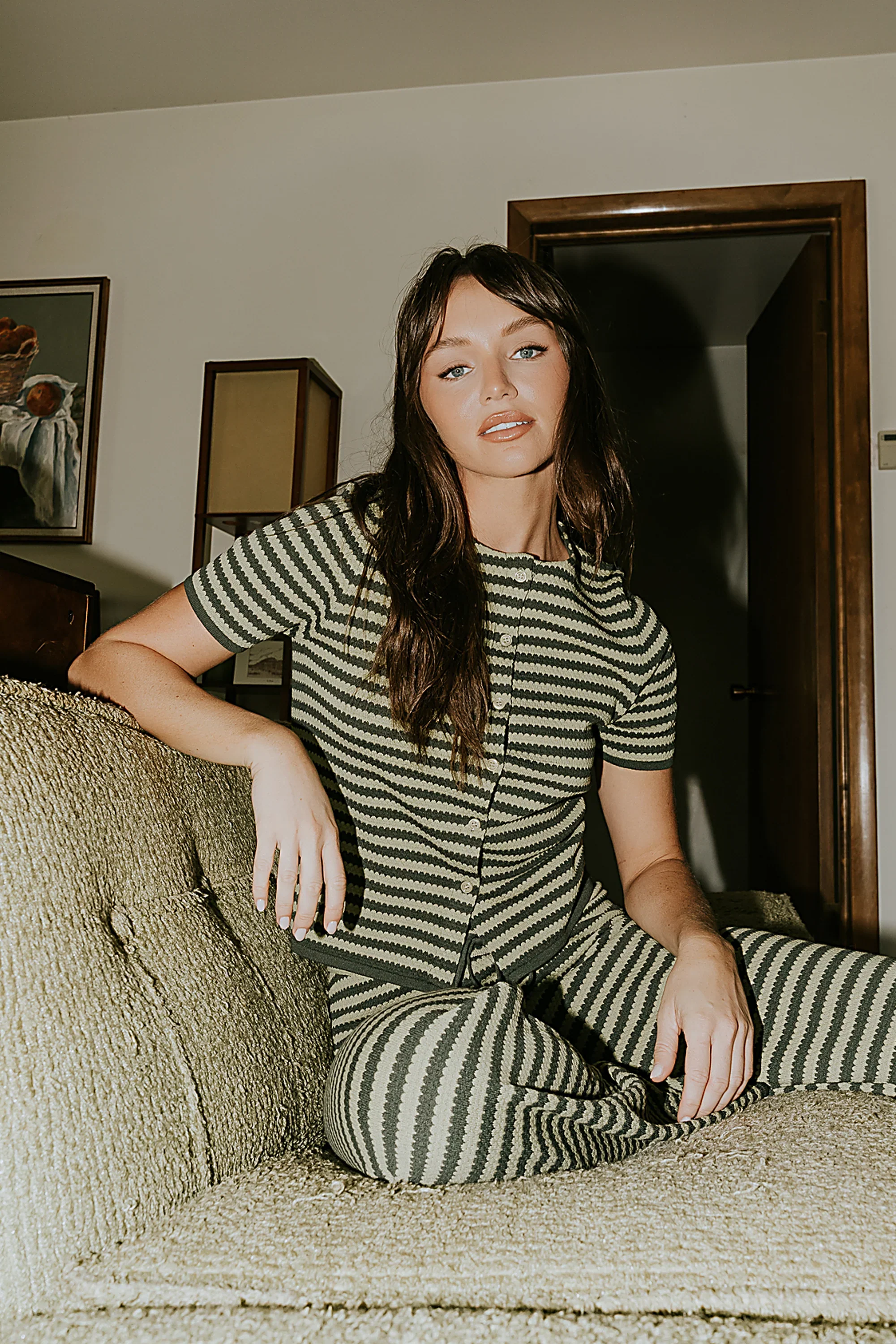 Ireland Striped Top in Green