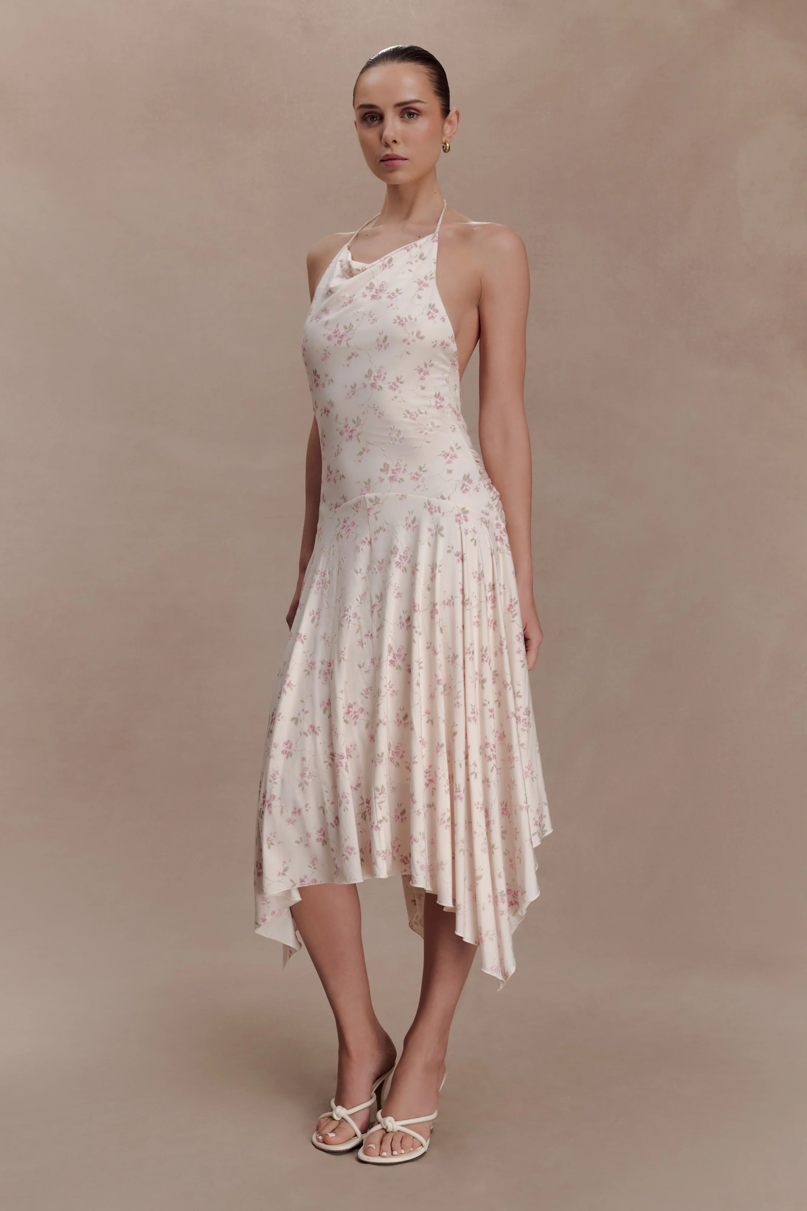 Sylvie Modal Hankie Midi Dress - Floral Ditsy Print
