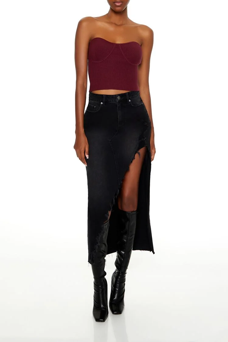 Sweater-Knit Tube Top