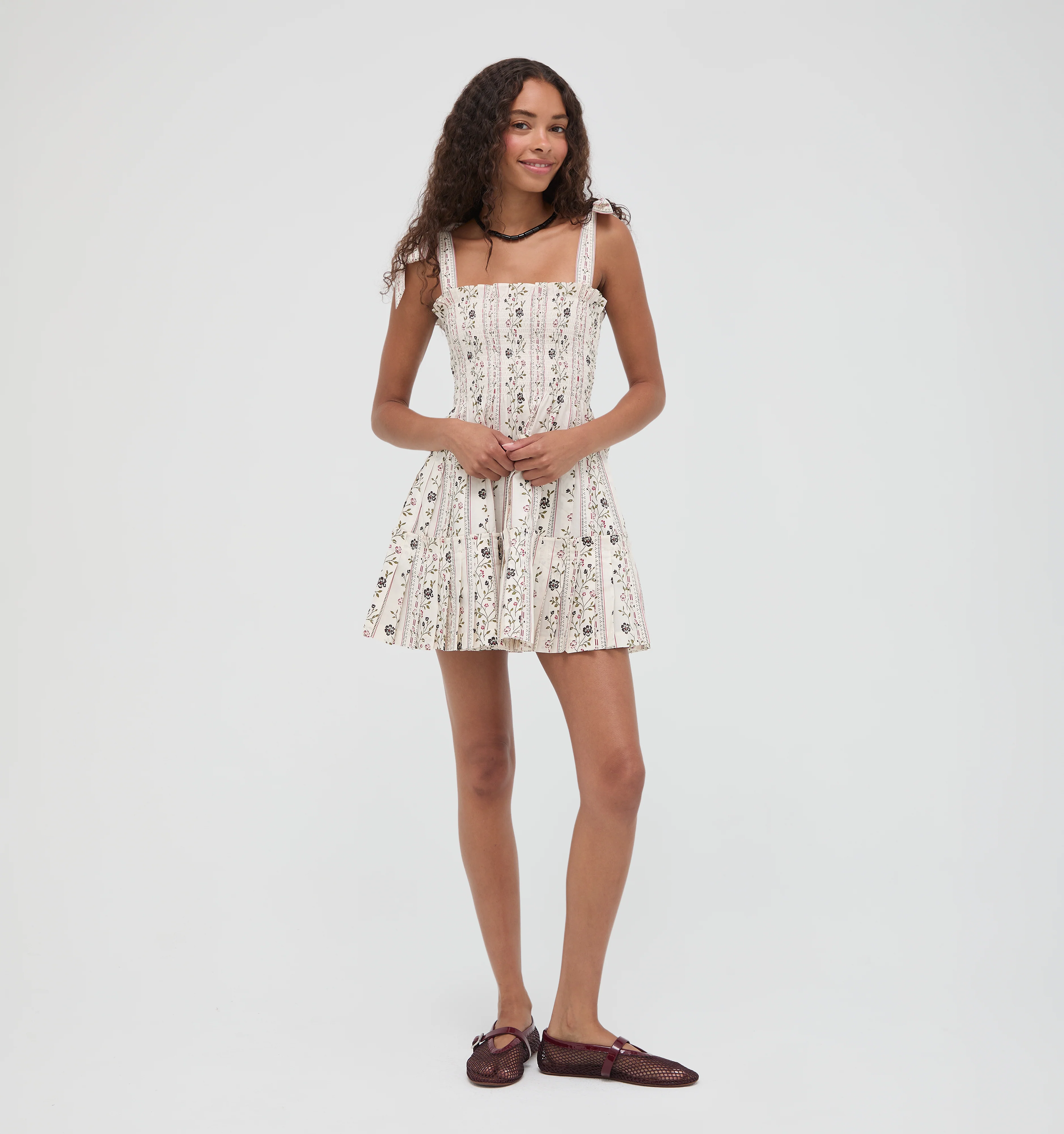 The Ribbon Charlotte Nap Dress -  Kelmscott Ribbon Stripe